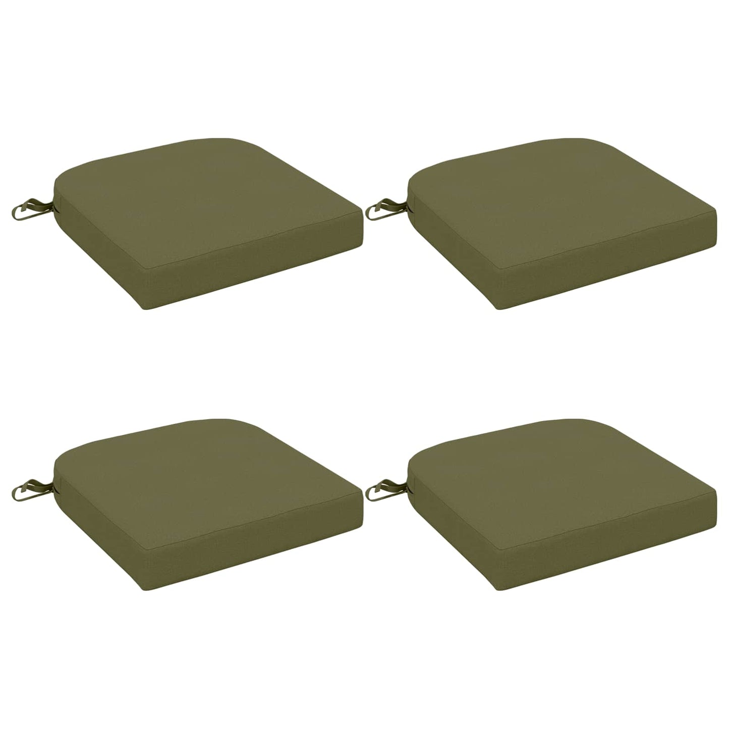 4-Piece Seat Cushions SOEST 4 pcs 100% Polyester Olive Green