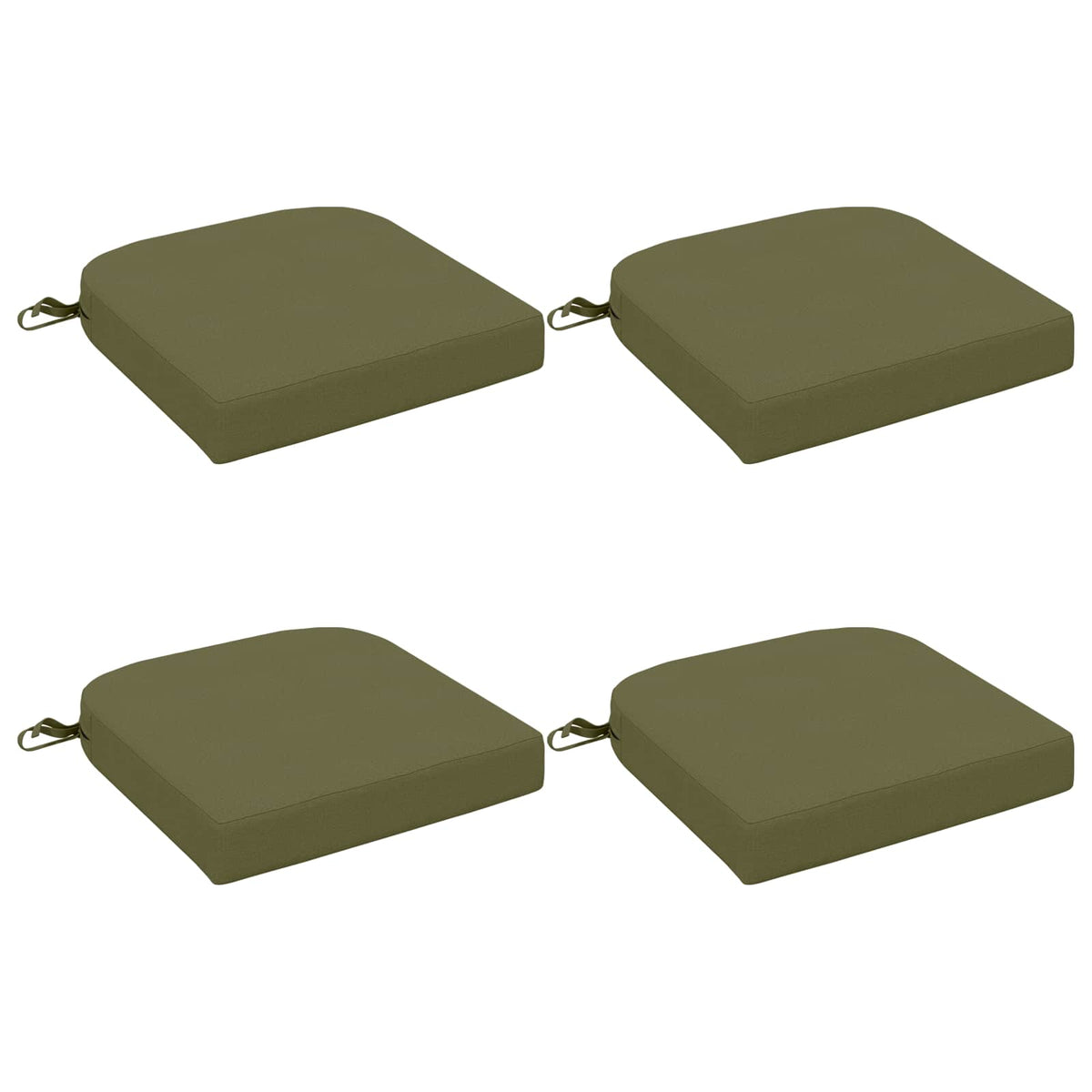 4-Piece Seat Cushions SOEST 4 pcs 100% Polyester Olive Green