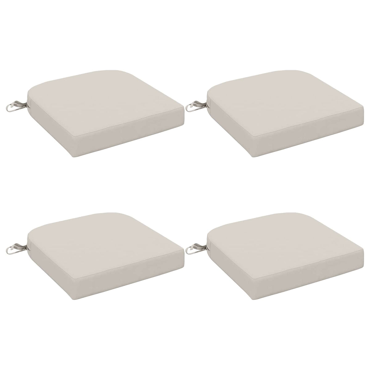 4-Piece Seat Cushions SOEST 4 pcs 100% Polyester White