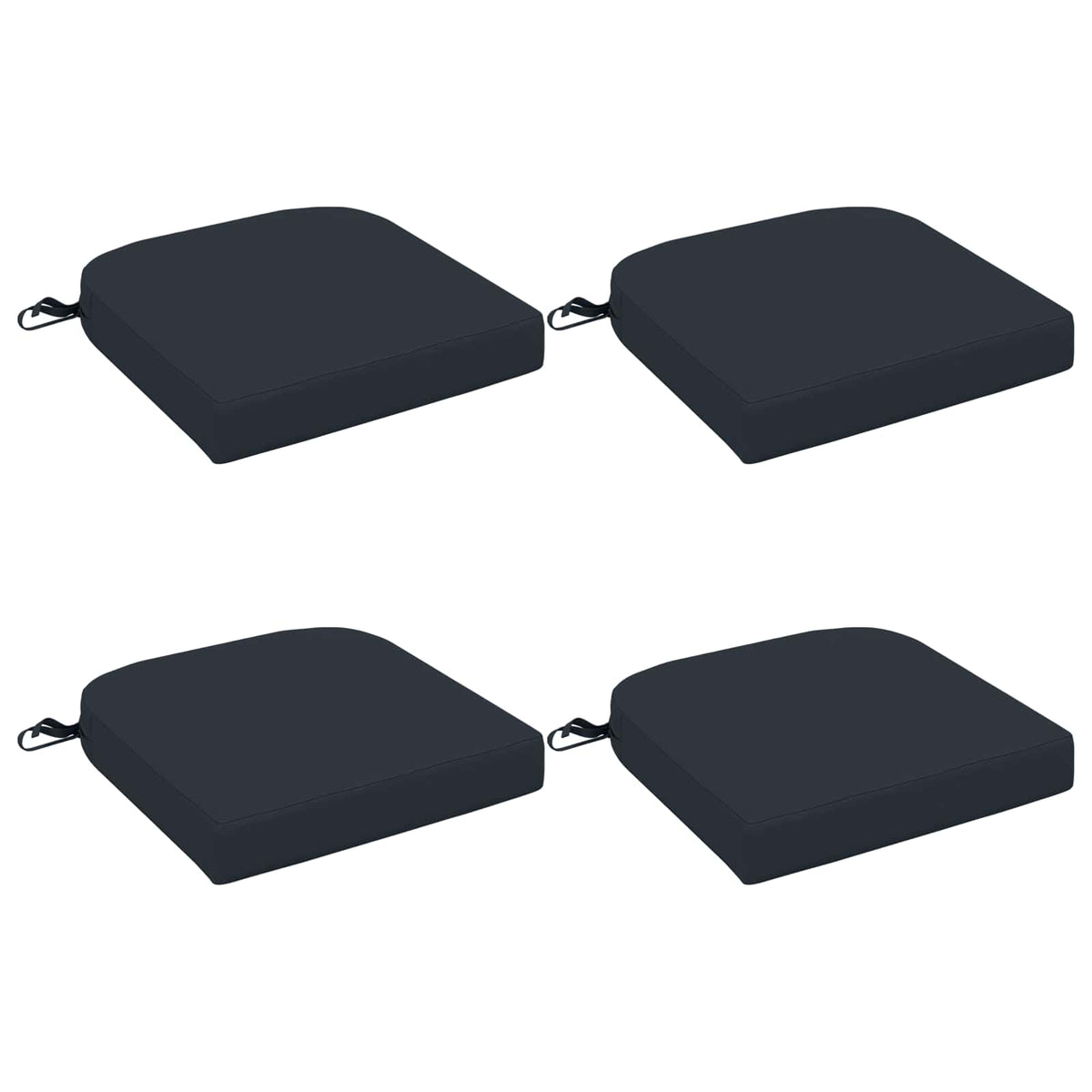 4-Piece Seat Cushions SOEST 4 pcs 100% Polyester Dark Blue
