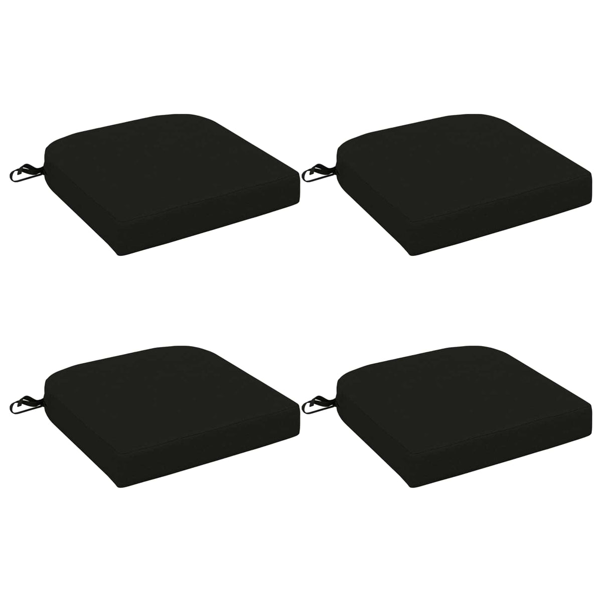 4-Piece Seat Cushions SOEST 4 pcs 100% Polyester Black