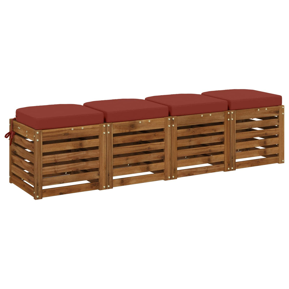 4-Piece Seat Cushions SOEST 4 pcs 100% Polyester Red