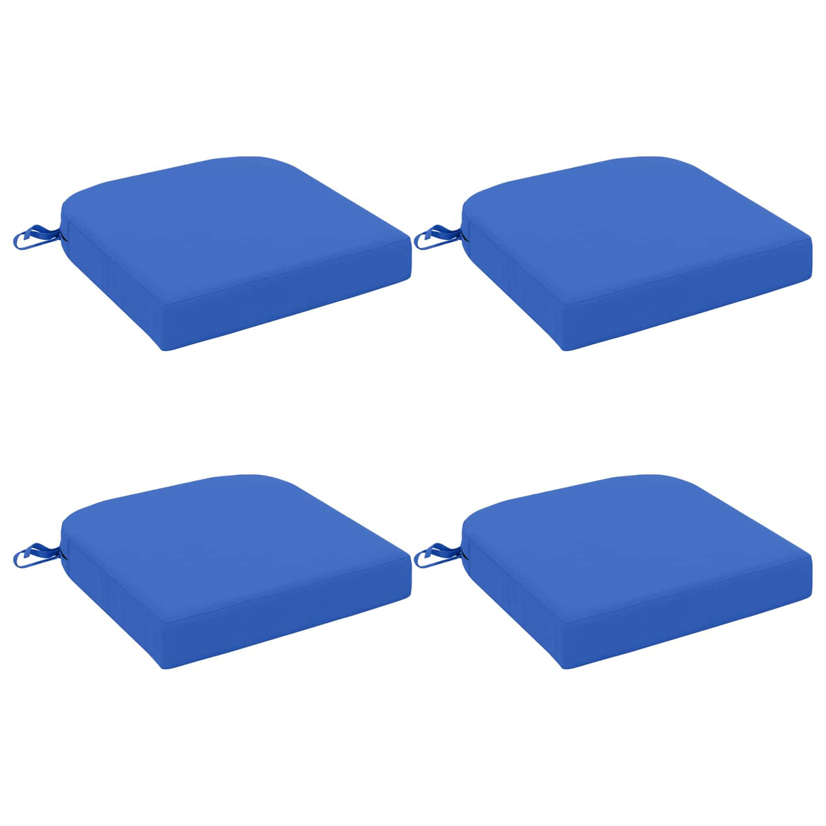 4-Piece Seat Cushions SOEST 4 pcs 100% Polyester Royal Blue