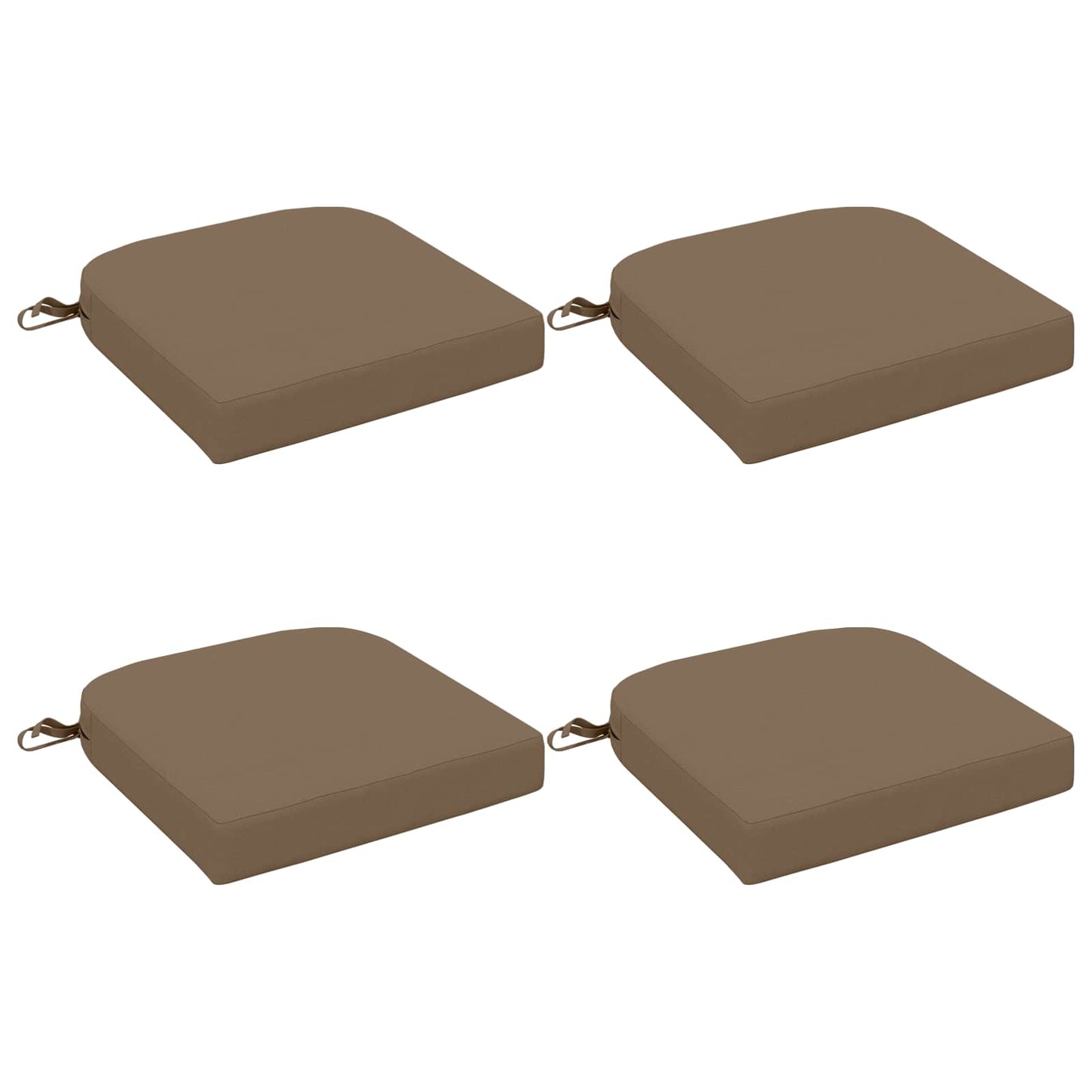 4-Piece Seat Cushions SOEST 4 pcs 100% Polyester Taupe