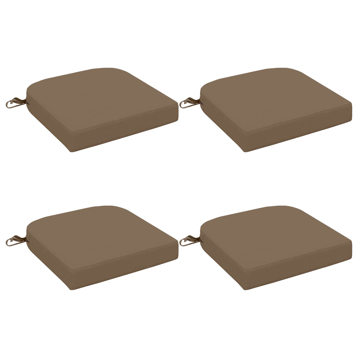 4-Piece Seat Cushions SOEST 4 pcs 100% Polyester Taupe