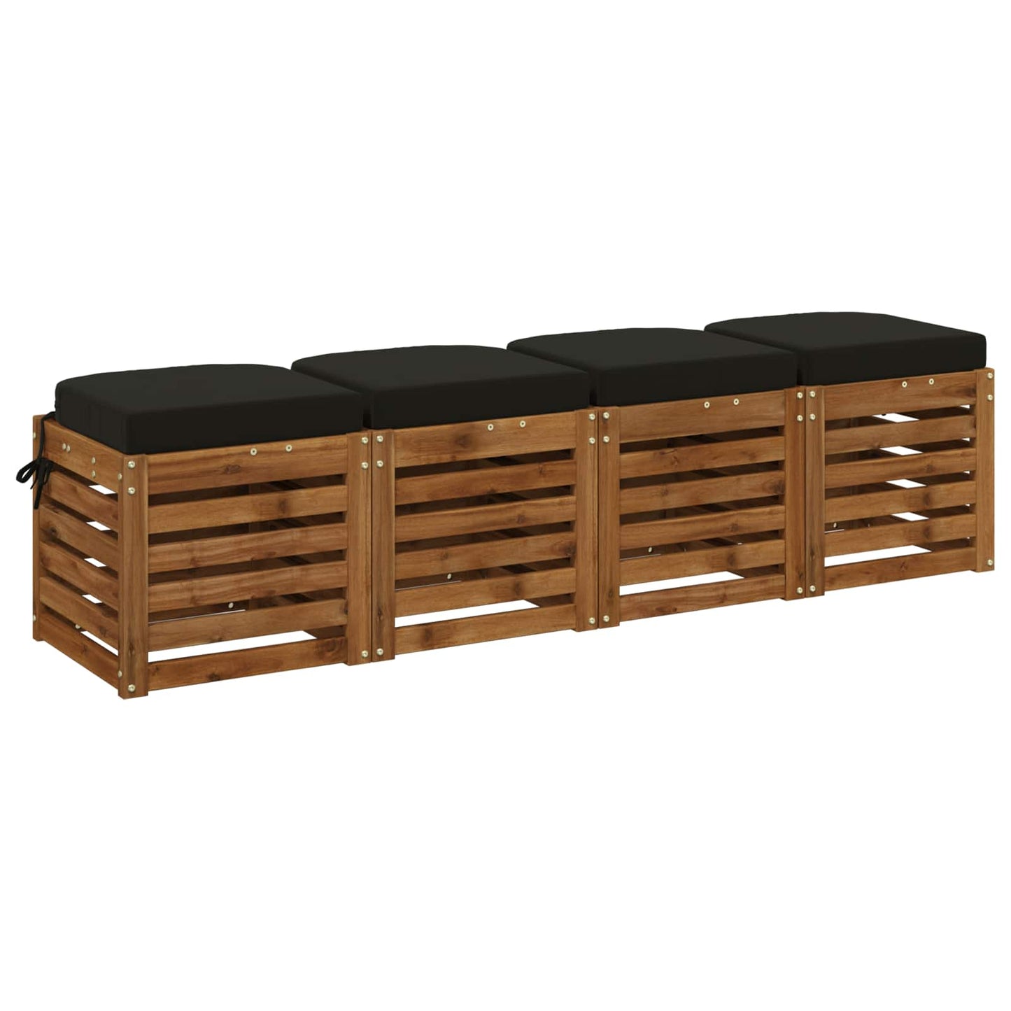 4-Piece Seat Cushions SOEST 4 pcs 100% Polyester Black