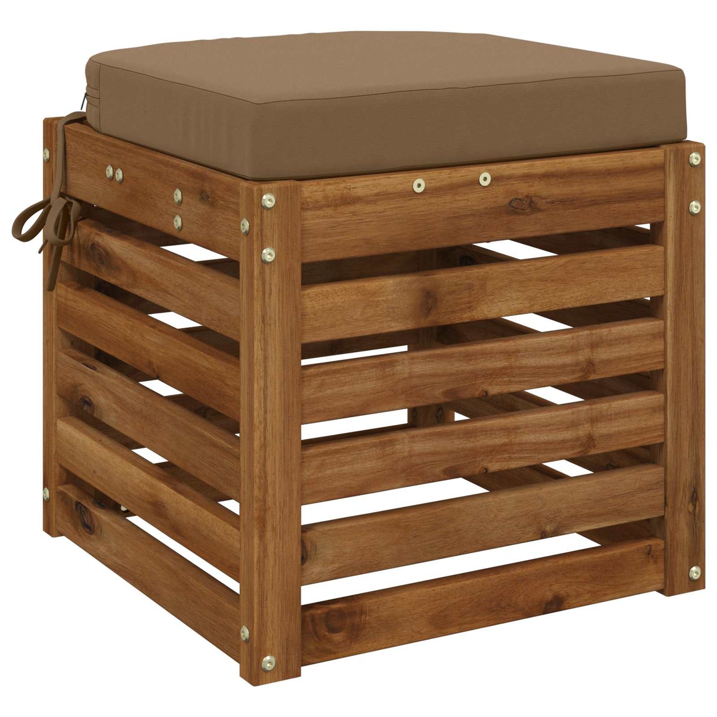 1-Piece Seat Cushion SOEST 100% Polyester Taupe 45 x 45 x 7 cm