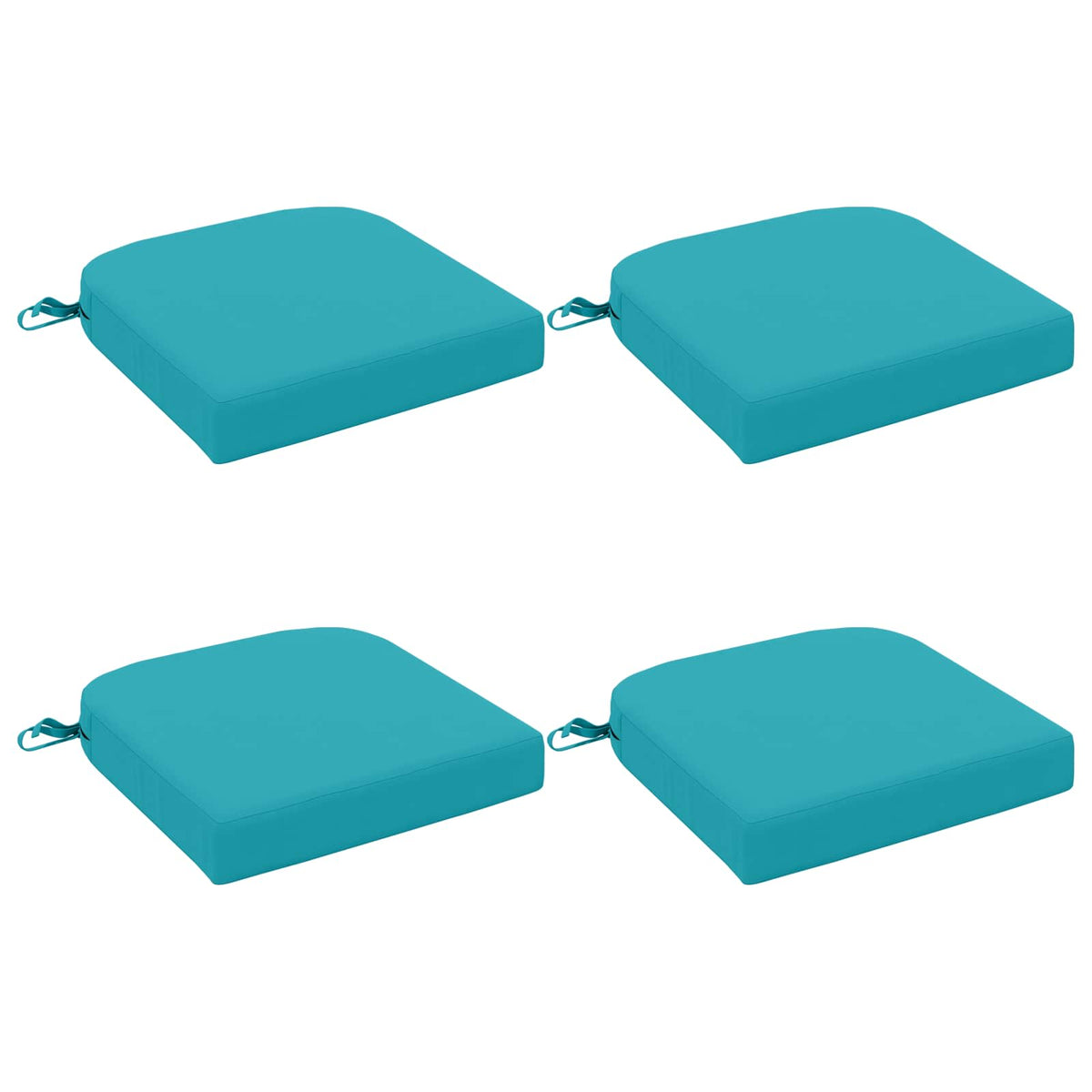 4-Piece Seat Cushions SOEST 4 pcs 100% Polyester Turquoise