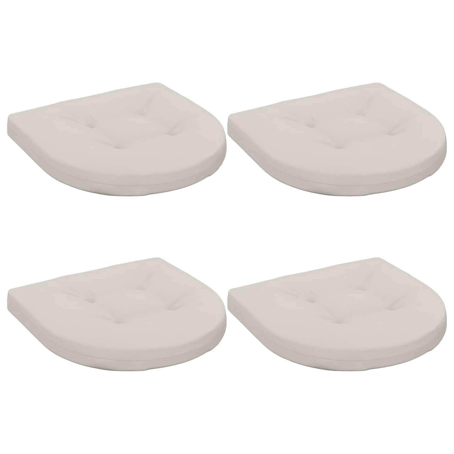 4-Piece Seat Cushions 4 pcs 100% Polyester White 40 x 40 x 5 cm