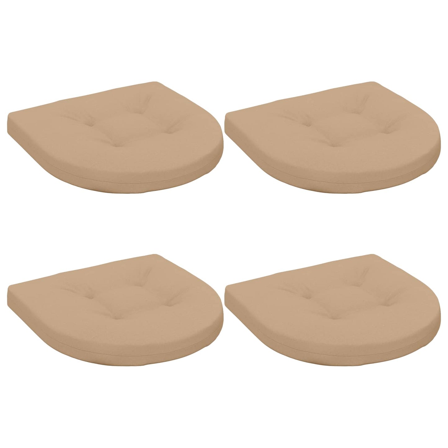 4-Piece Seat Cushions 4 pcs 100% Polyester Sand 40 x 40 x 5 cm