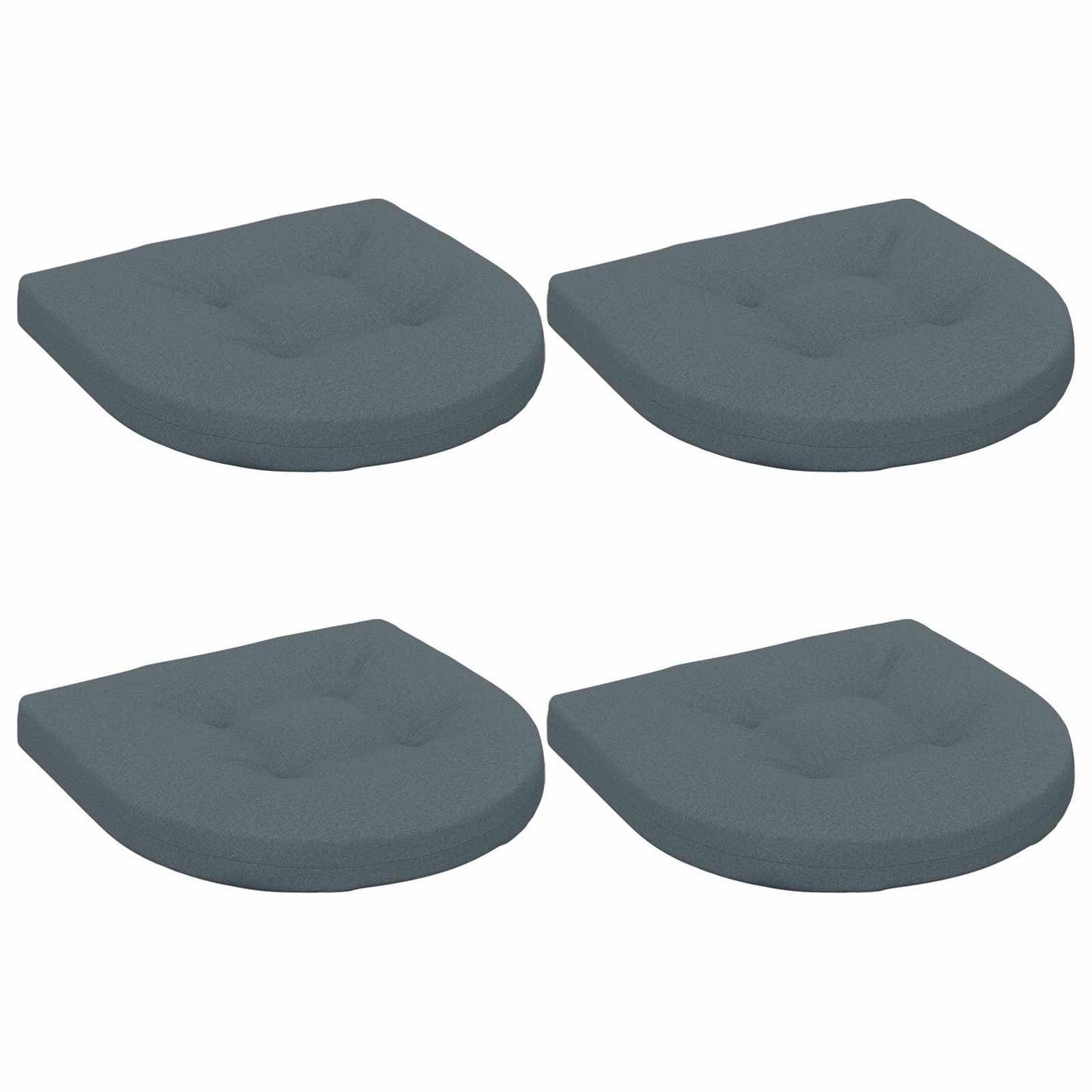 4-Piece Seat Cushions 4 pcs 100% Polyester Blue 40 x 40 x 5 cm