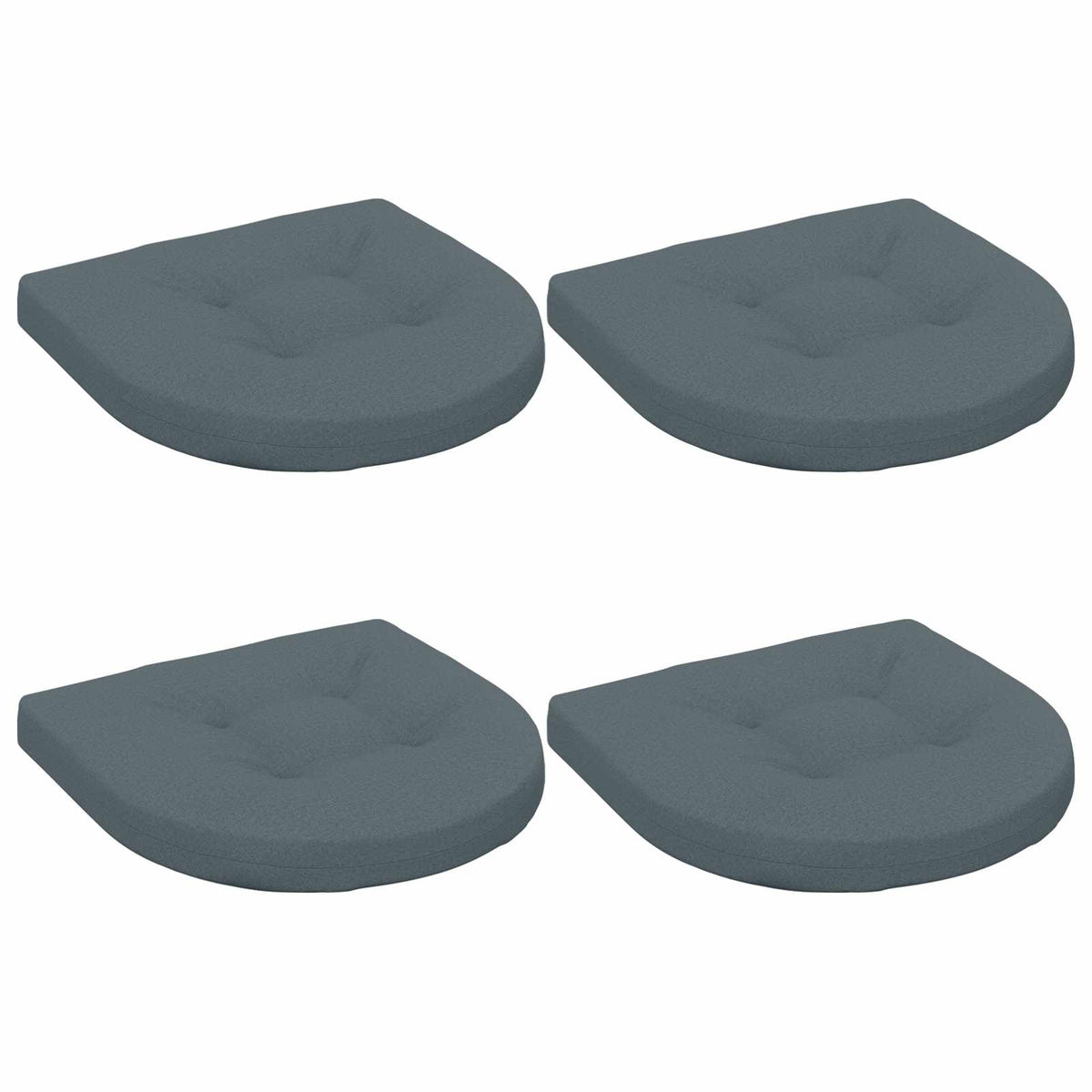 4-Piece Seat Cushions 4 pcs 100% Polyester Blue 40 x 40 x 5 cm