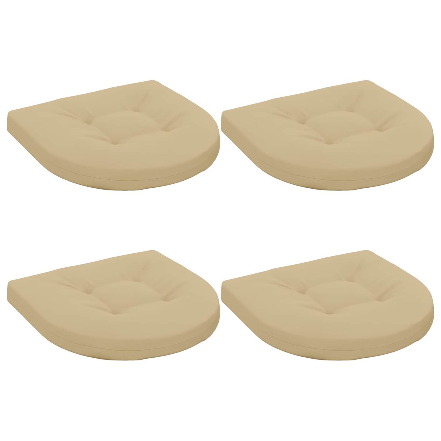 4-Piece Seat Cushions 4 pcs 100% Polyester Beige 40 x 40 x 5 cm