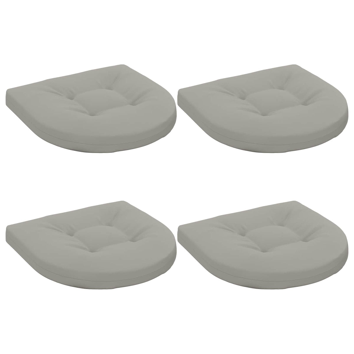 4-Piece Seat Cushions 4 pcs 100% Polyester Grey 40 x 40 x 5 cm