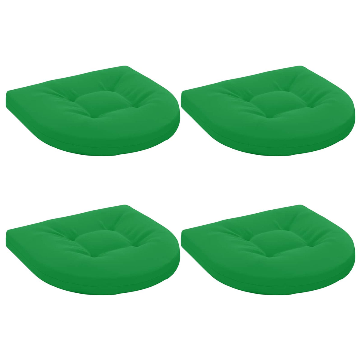 4-Piece Seat Cushions 4 pcs 100% Polyester Green 40 x 40 x 5 cm
