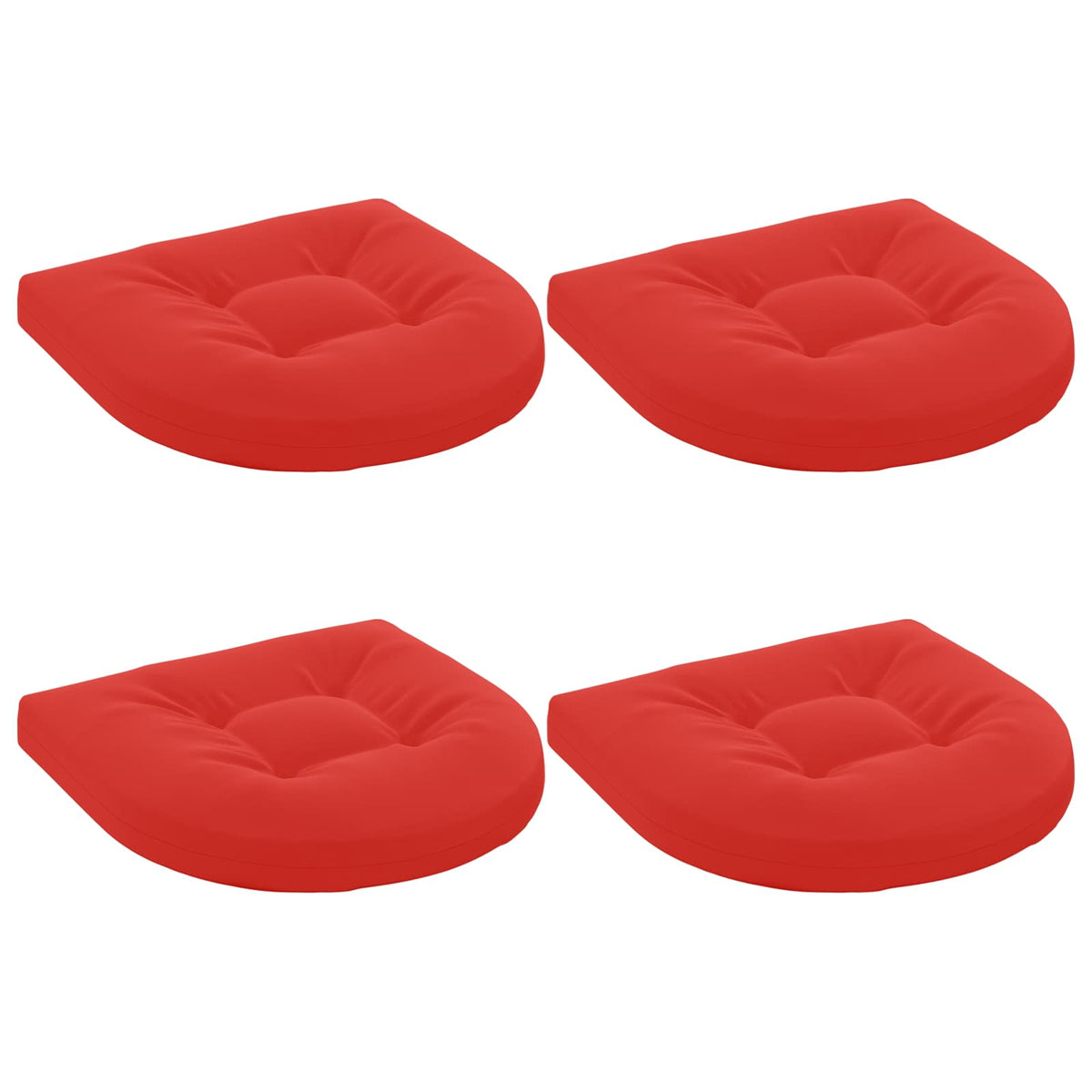 4-Piece Seat Cushions 4 pcs 100% Polyester Red 40 x 40 x 5 cm