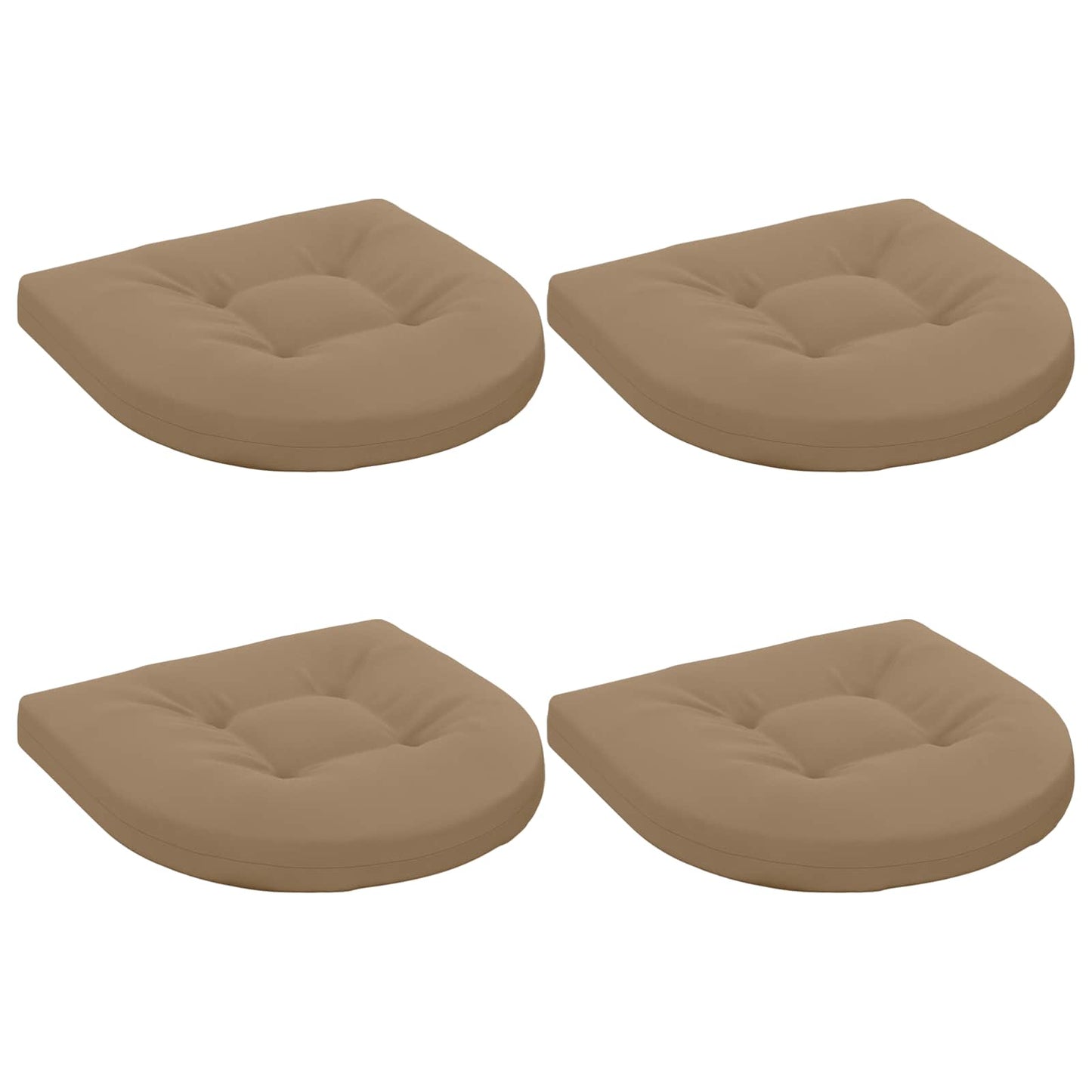 4-Piece Seat Cushions 4 pcs 100% Polyester Taupe 40 x 40 x 5 cm