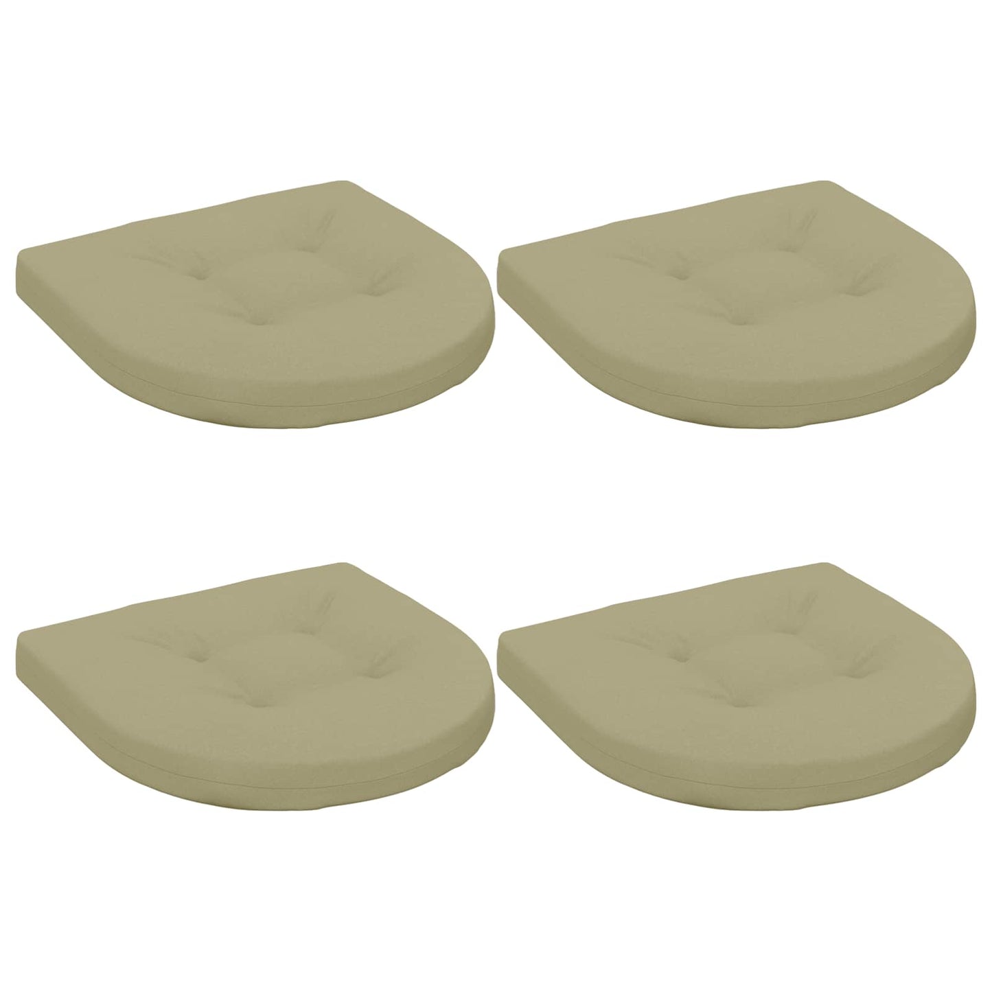 4-Piece Seat Cushions 4 pcs 100% Polyester Light Green