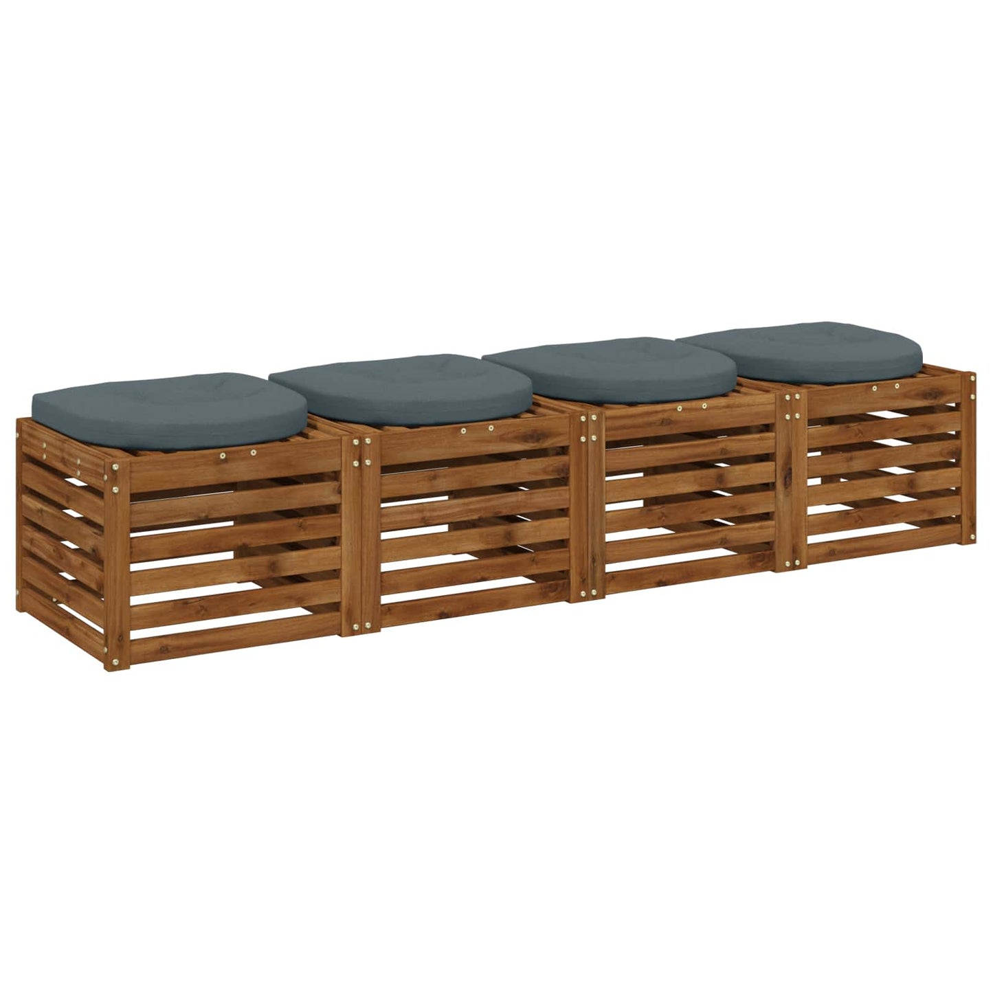 4-Piece Seat Cushions 4 pcs 100% Polyester Blue 45 x 45 x 5 cm