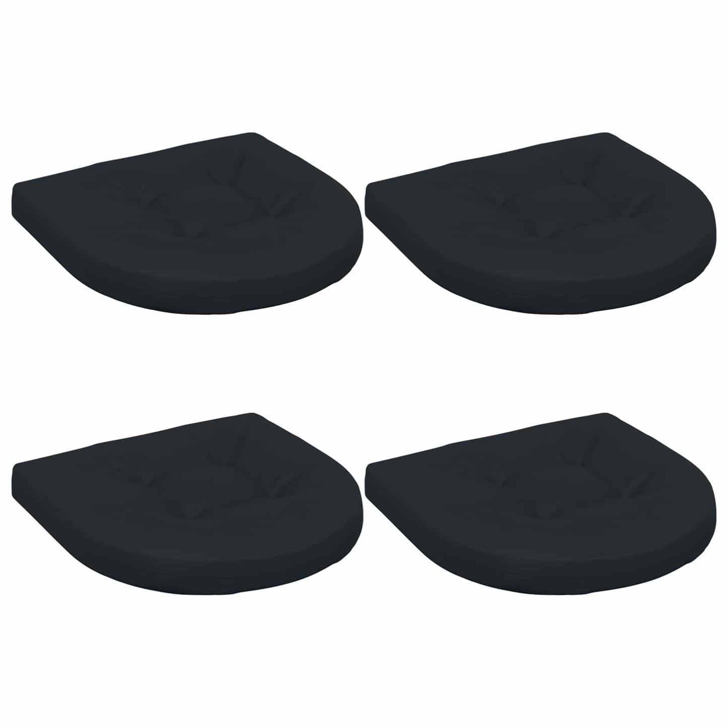 4-Piece Seat Cushions 4 pcs 100% Polyester Dark Blue