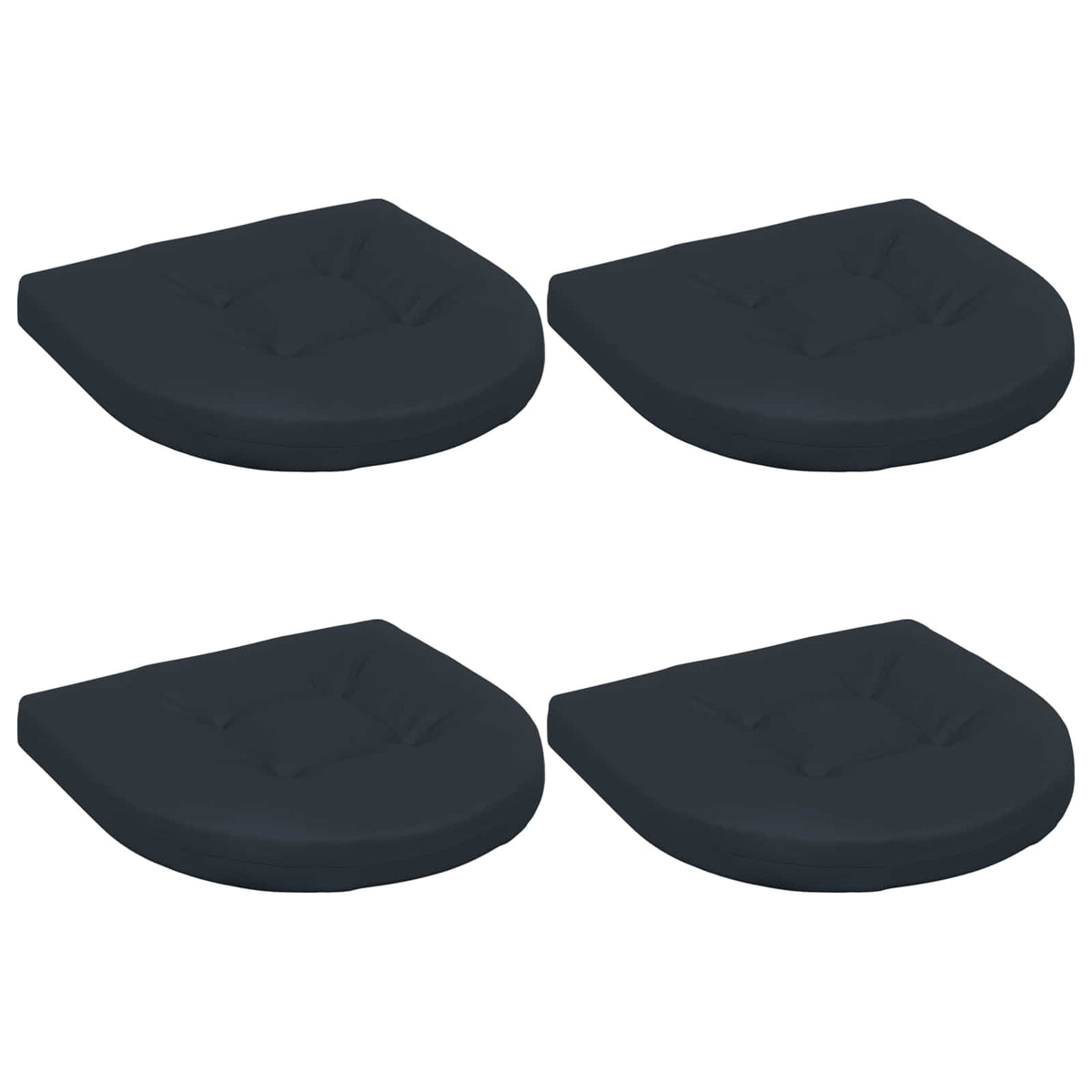 4-Piece Seat Cushions 4 pcs 100% Polyester Dark Blue