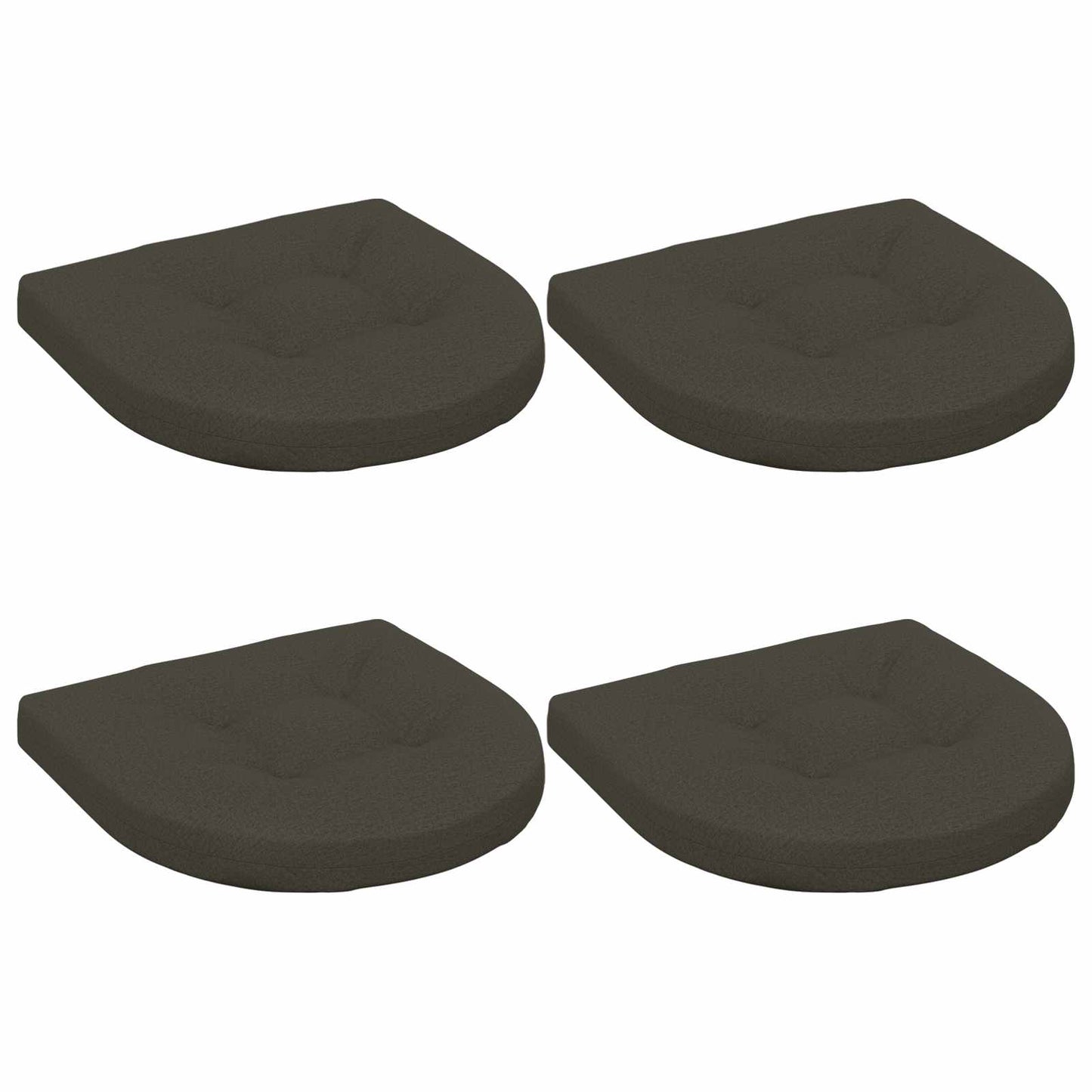 4-Piece Seat Cushions 4 pcs 100% Polyester Anthracite