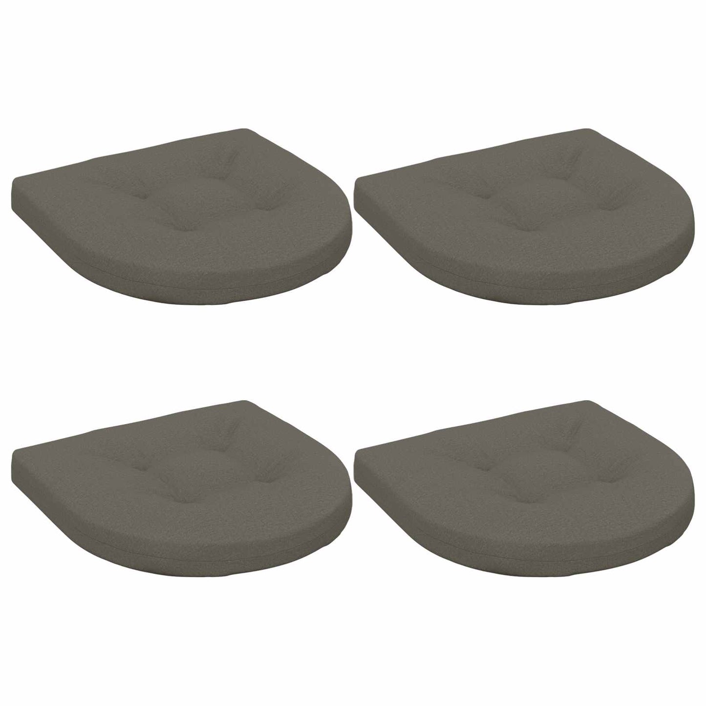 4-Piece Seat Cushions 4 pcs 100% Polyester Grey 45 x 45 x 5 cm