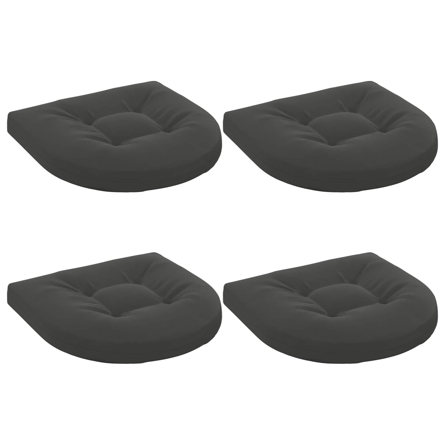 4-Piece Seat Cushions 4 pcs 100% Polyester Anthracite