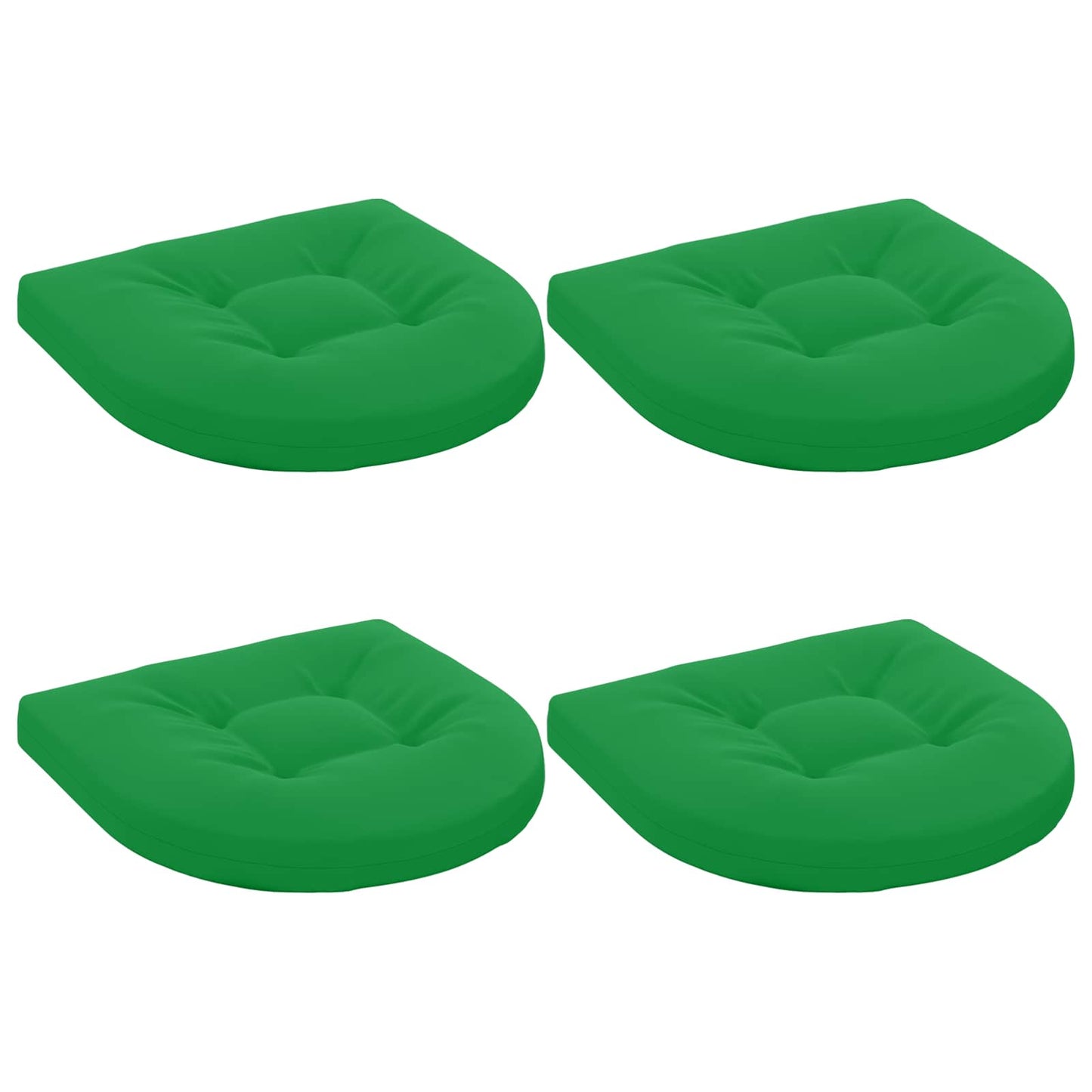 4-Piece Seat Cushions 4 pcs 100% Polyester Green 45 x 45 x 5 cm