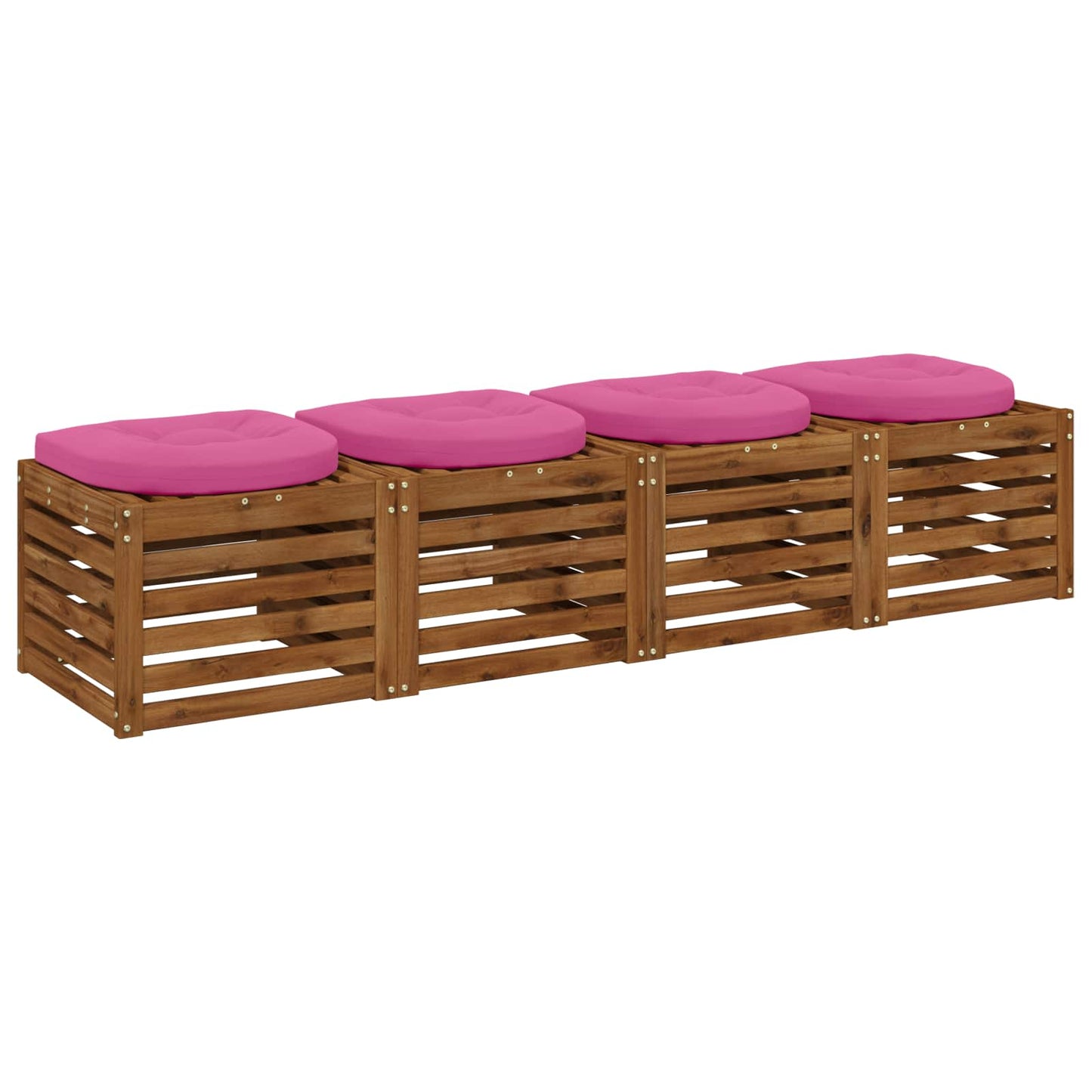 4-Piece Seat Cushions 4 pcs 100% Polyester Pink 45 x 45 x 5 cm