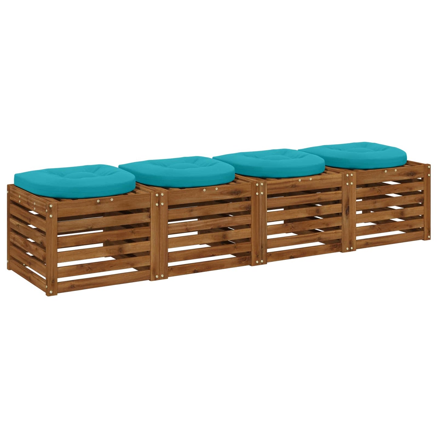 4-Piece Seat Cushions 4 pcs 100% Polyester Turquoise