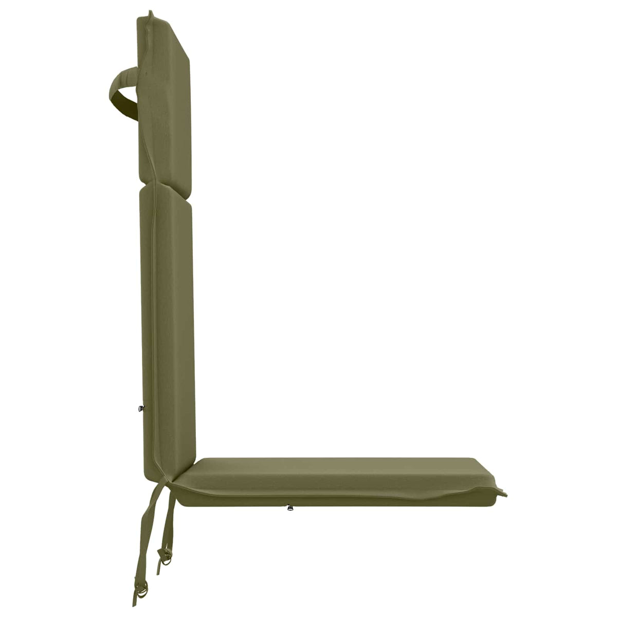 High Back Chair Cushion GEMERT 2 pcs 100% Polyester Olive Green