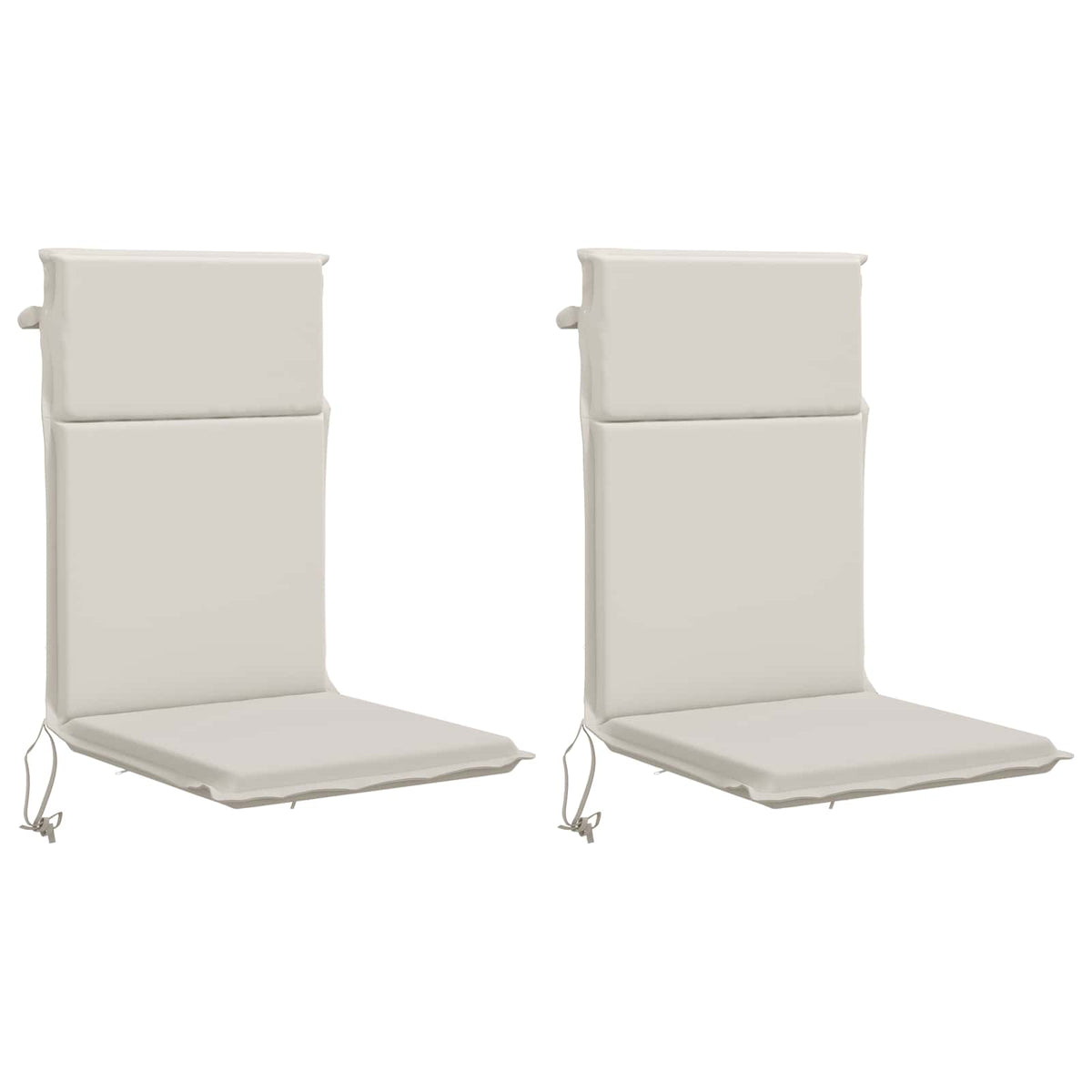 High Back Chair Cushion GEMERT 2 pcs 100% Polyester White