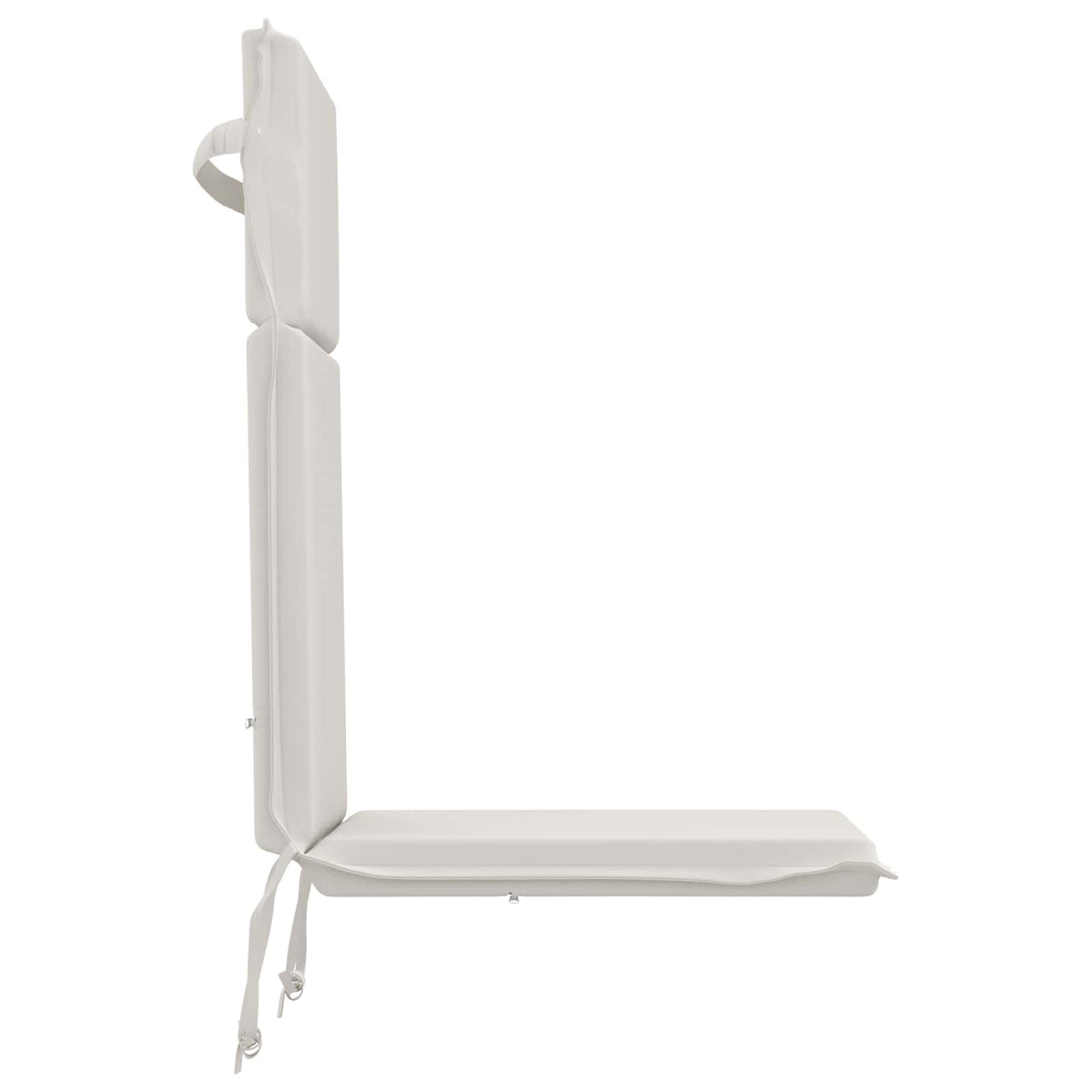 High Back Chair Cushion GEMERT 2 pcs 100% Polyester White