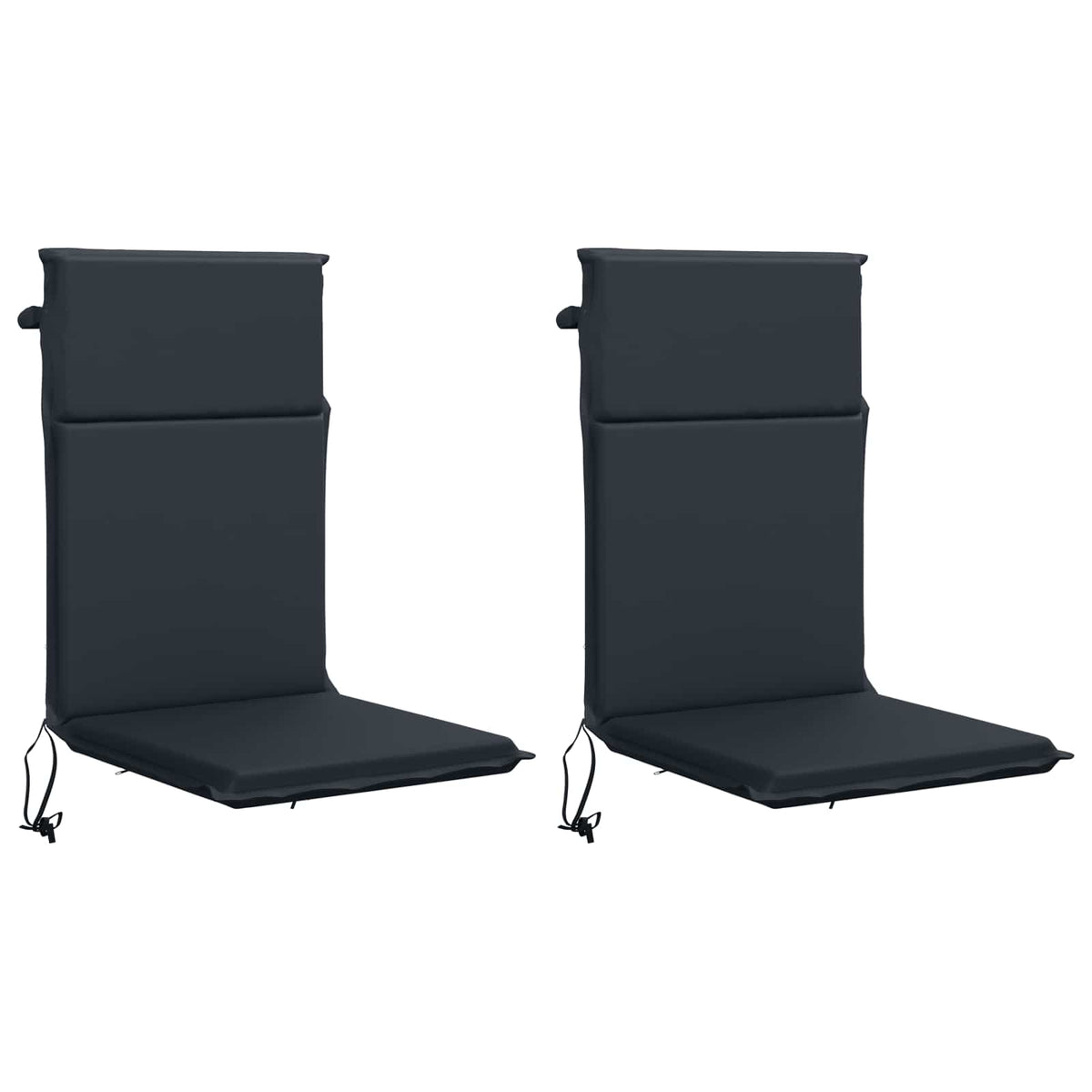 High Back Chair Cushion GEMERT 2 pcs 100% Polyester Dark Blue