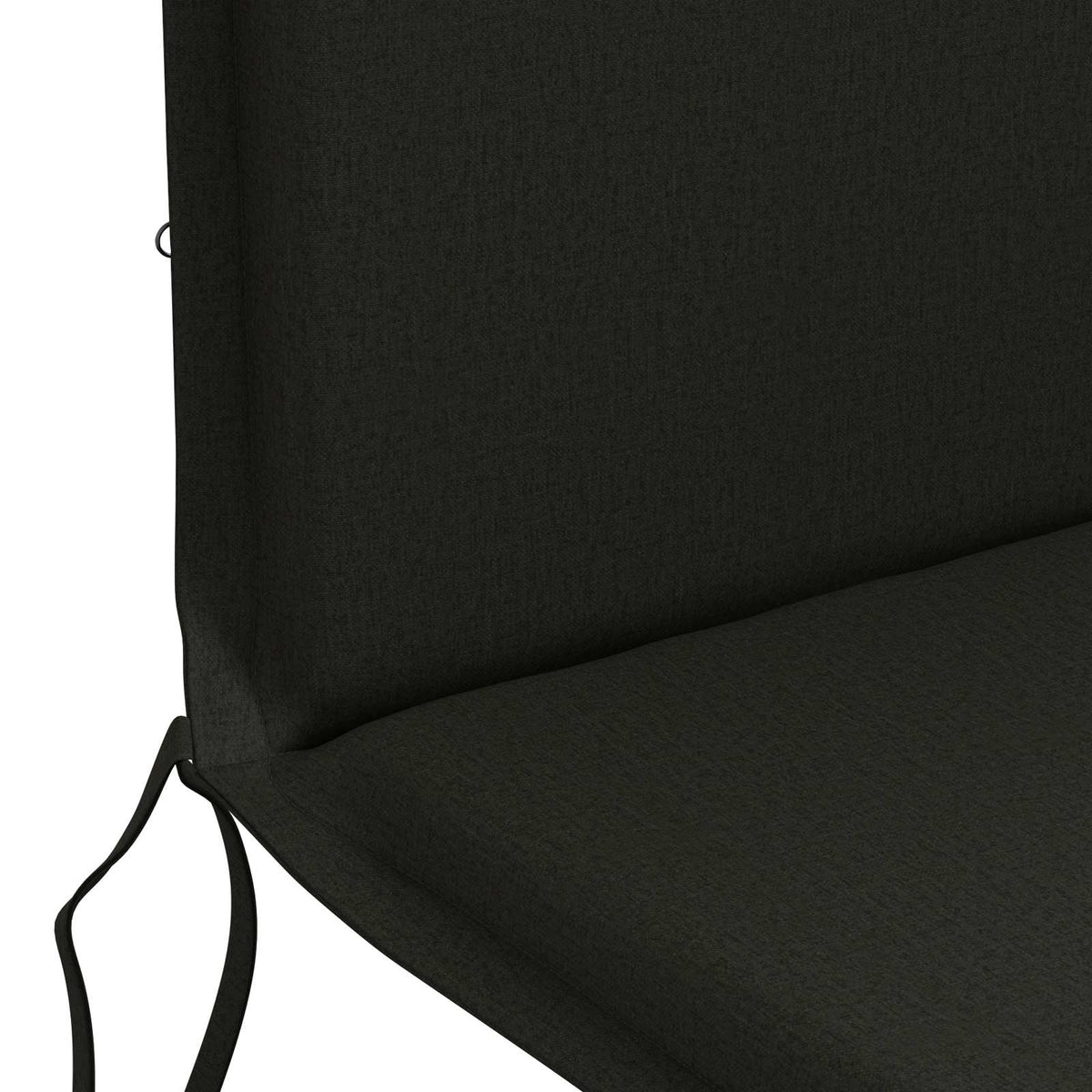 High Back Chair Cushion GEMERT 2 pcs 100% Polyester Black