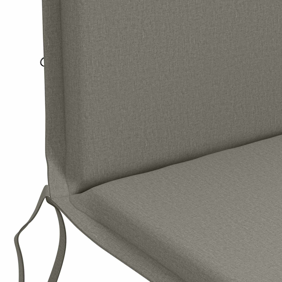 High Back Chair Cushion GEMERT 2 pcs 100% Polyester Grey