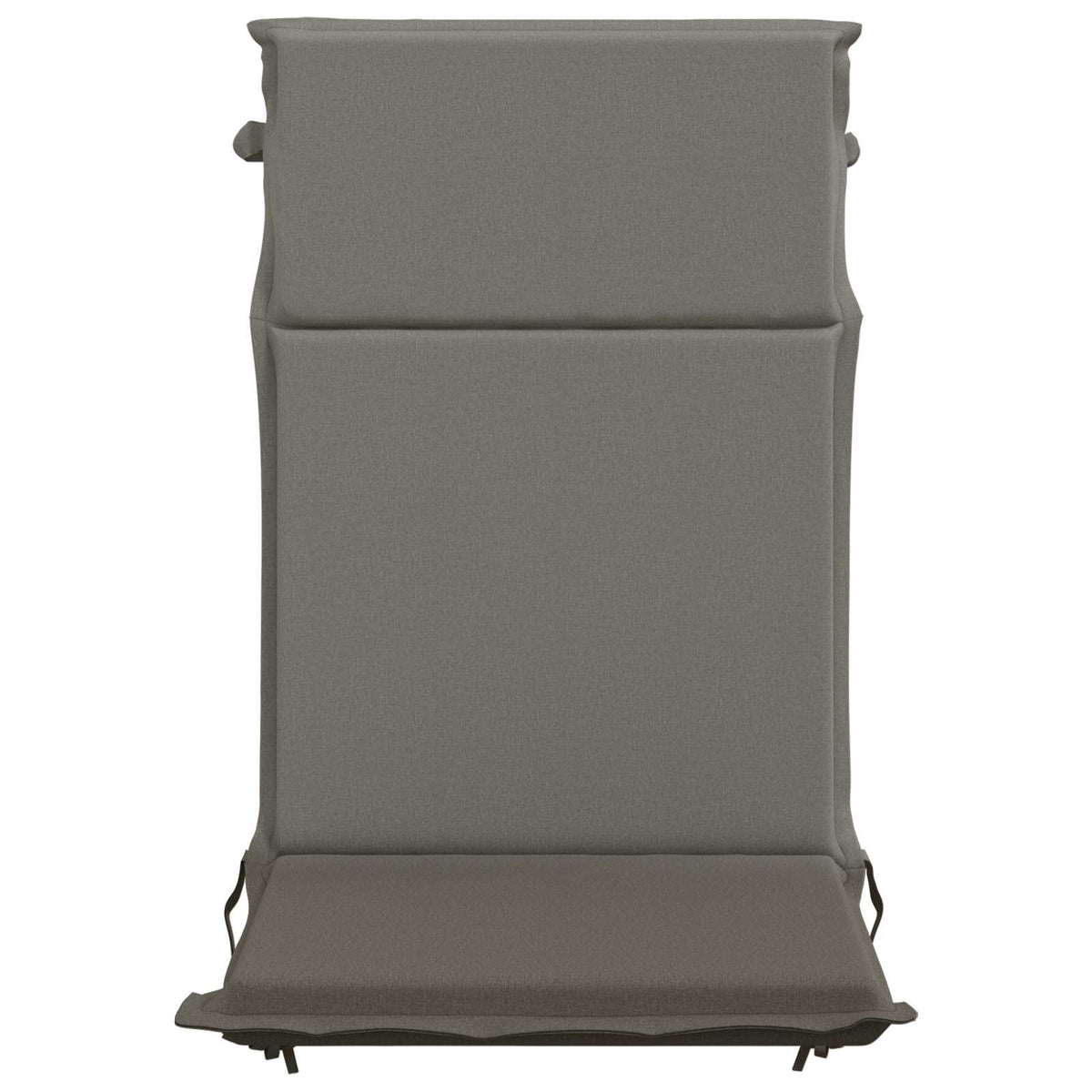 High Back Chair Cushion GEMERT 2 pcs 100% Polyester Grey