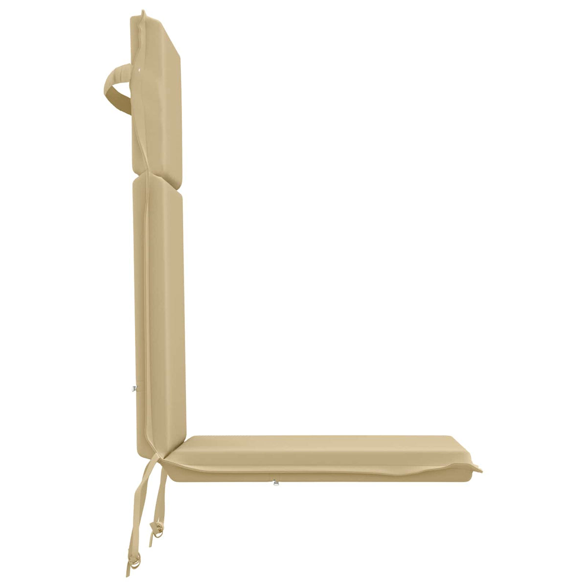 High Back Chair Cushion GEMERT 2 pcs 100% Polyester Beige