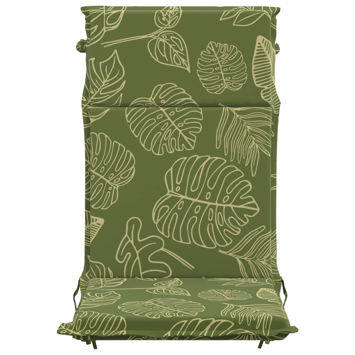 High Back Chair Cushion GEMERT 2 pcs 100% Polyester Leaf Design