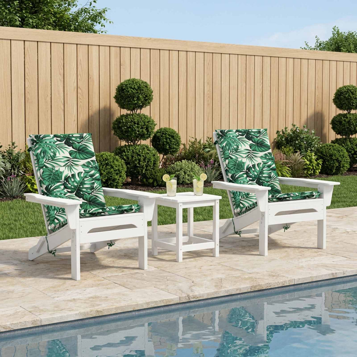 High Back Chair Cushion GEMERT 2 pcs 100% Polyester