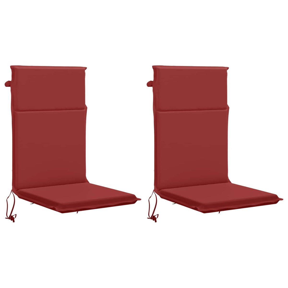 High Back Chair Cushion GEMERT 2 pcs 100% Polyester Wine Red