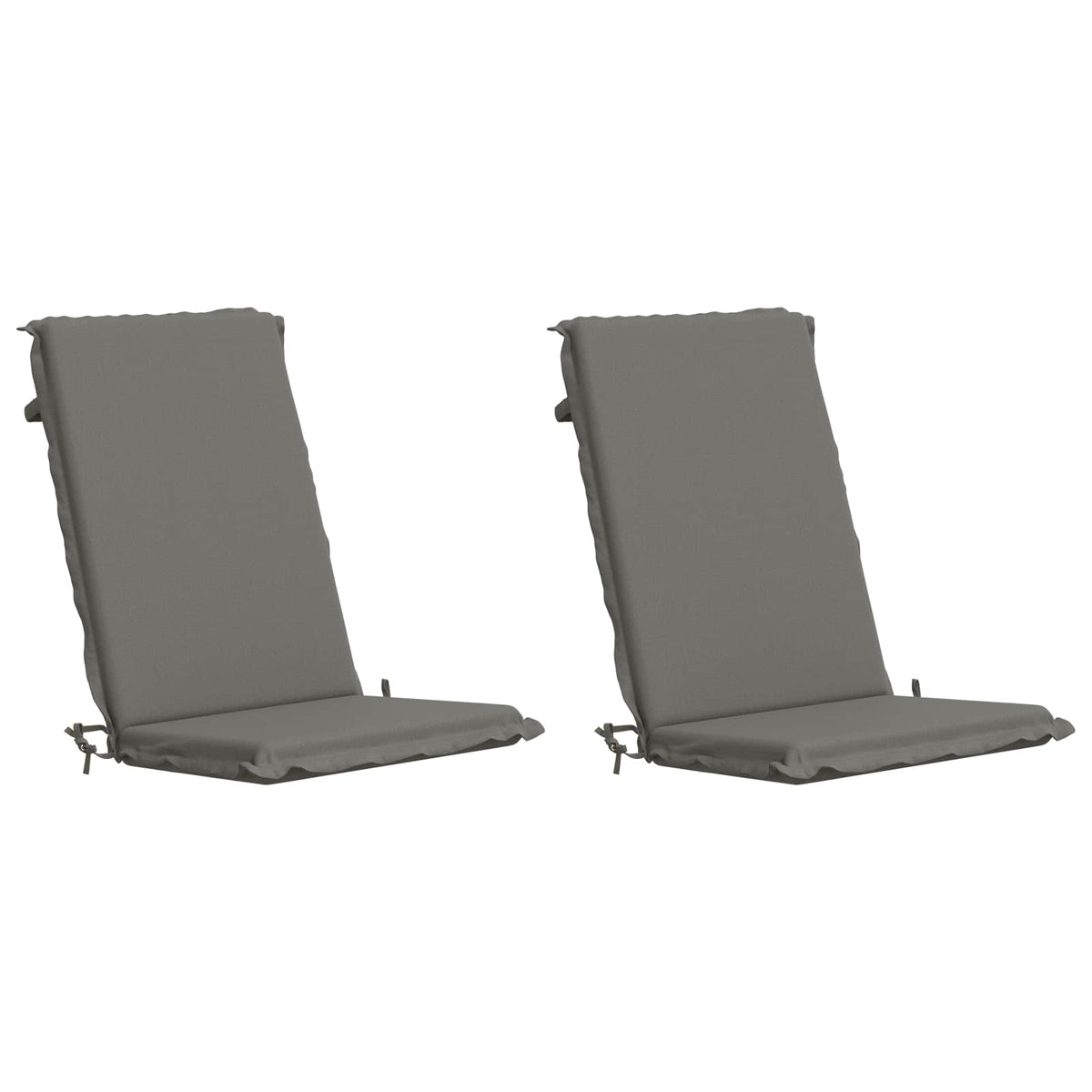 High Back Chair Cushion GEMERT 2 pcs 100% Polyester Grey