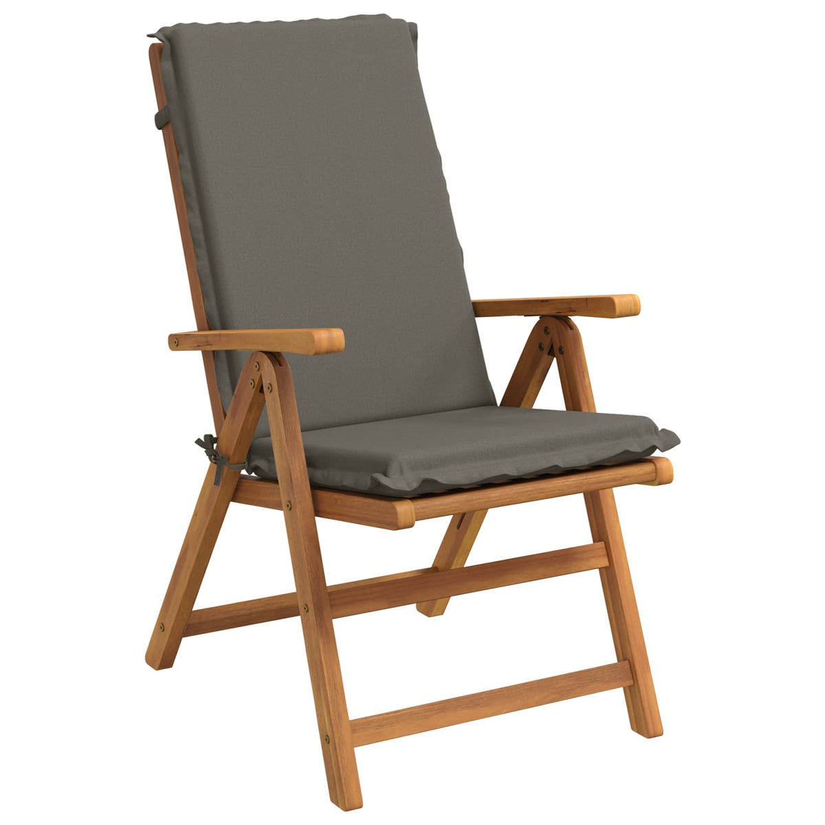 High Back Chair Cushion GEMERT 2 pcs 100% Polyester Grey