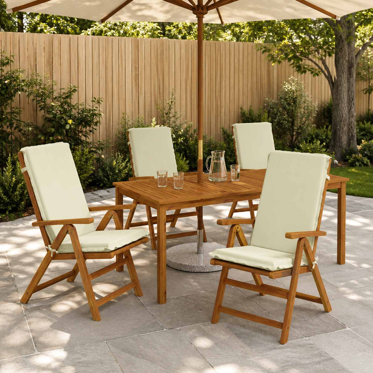 6-Piece High Back Bhair Cushions GEMERT 6 pcs 100% Polyester