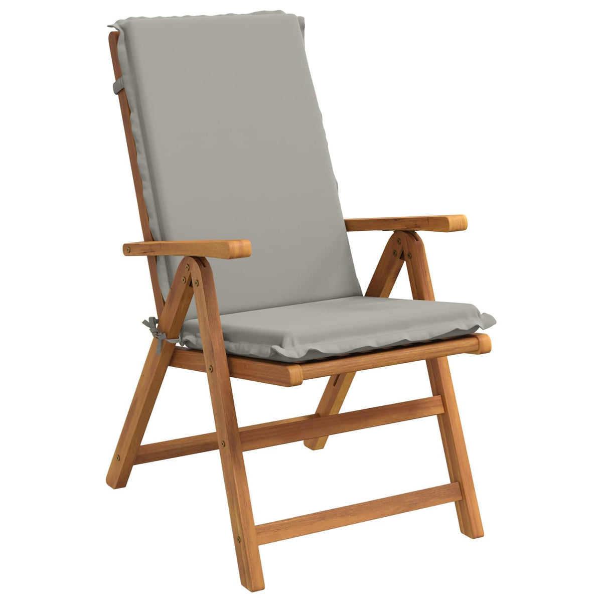 High Back Chair Cushion GEMERT 2 pcs 100% Polyester Grey