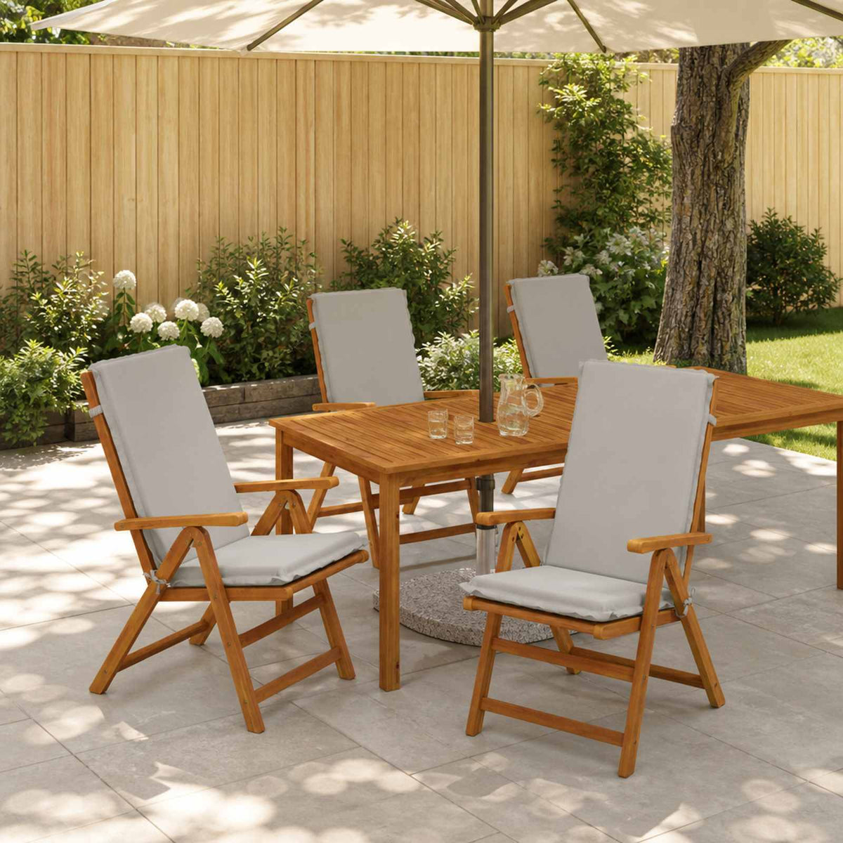 6-Piece High Back Bhair Cushions GEMERT 6 pcs 100% Polyester