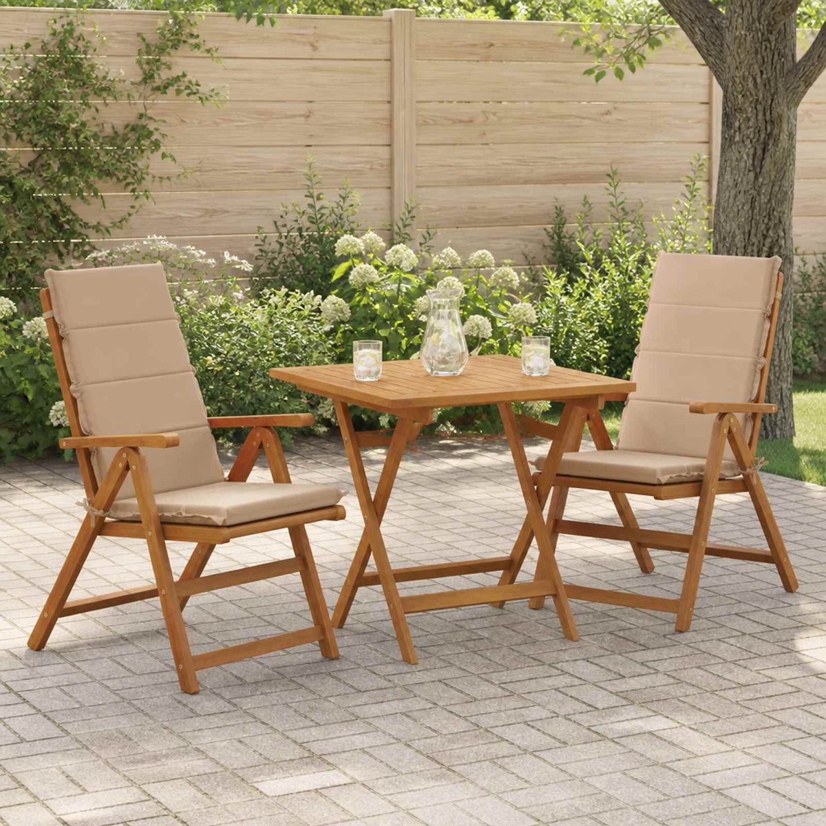 2-Piece High Back Bhair Cushions GEMERT 100% Polyester Sand