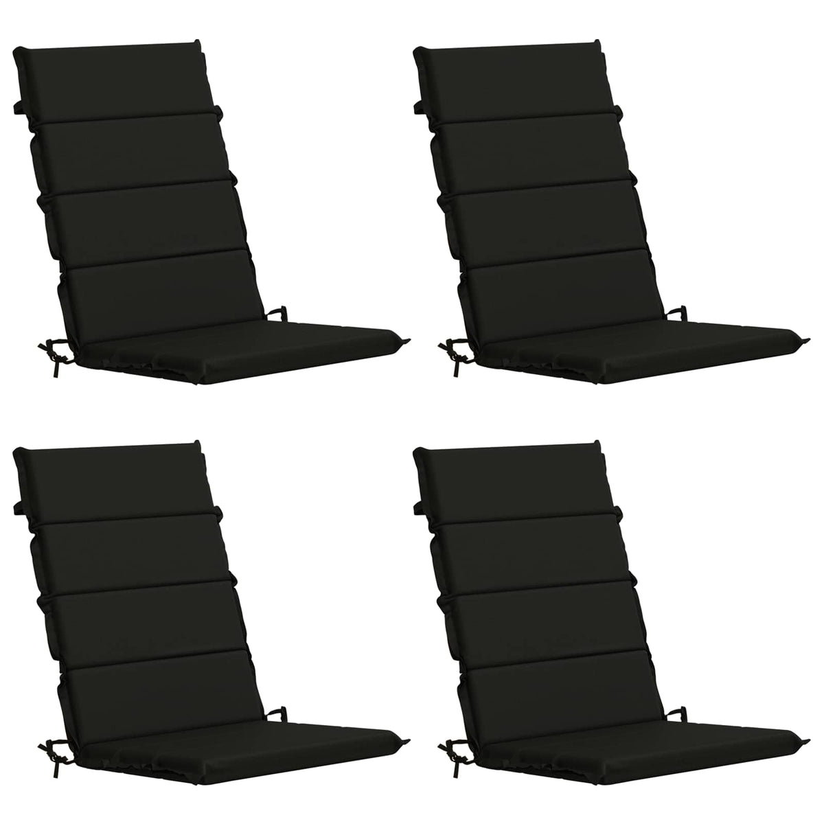 4-Piece High Back Bhair Cushions GEMERT 100% Polyester Black