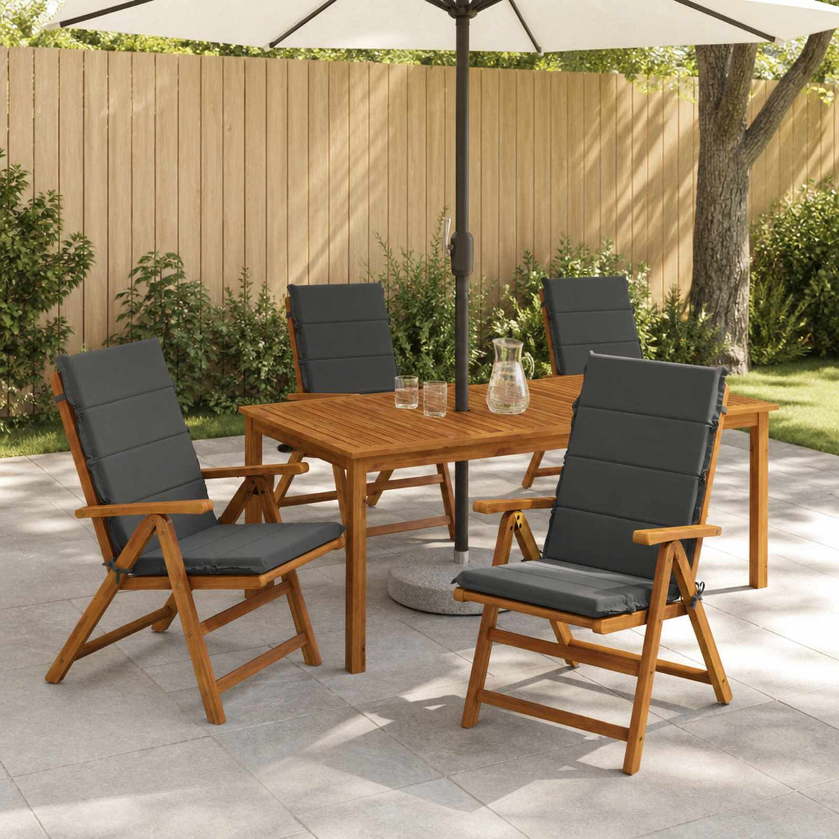 4-Piece High Back Bhair Cushions GEMERT 100% Polyester